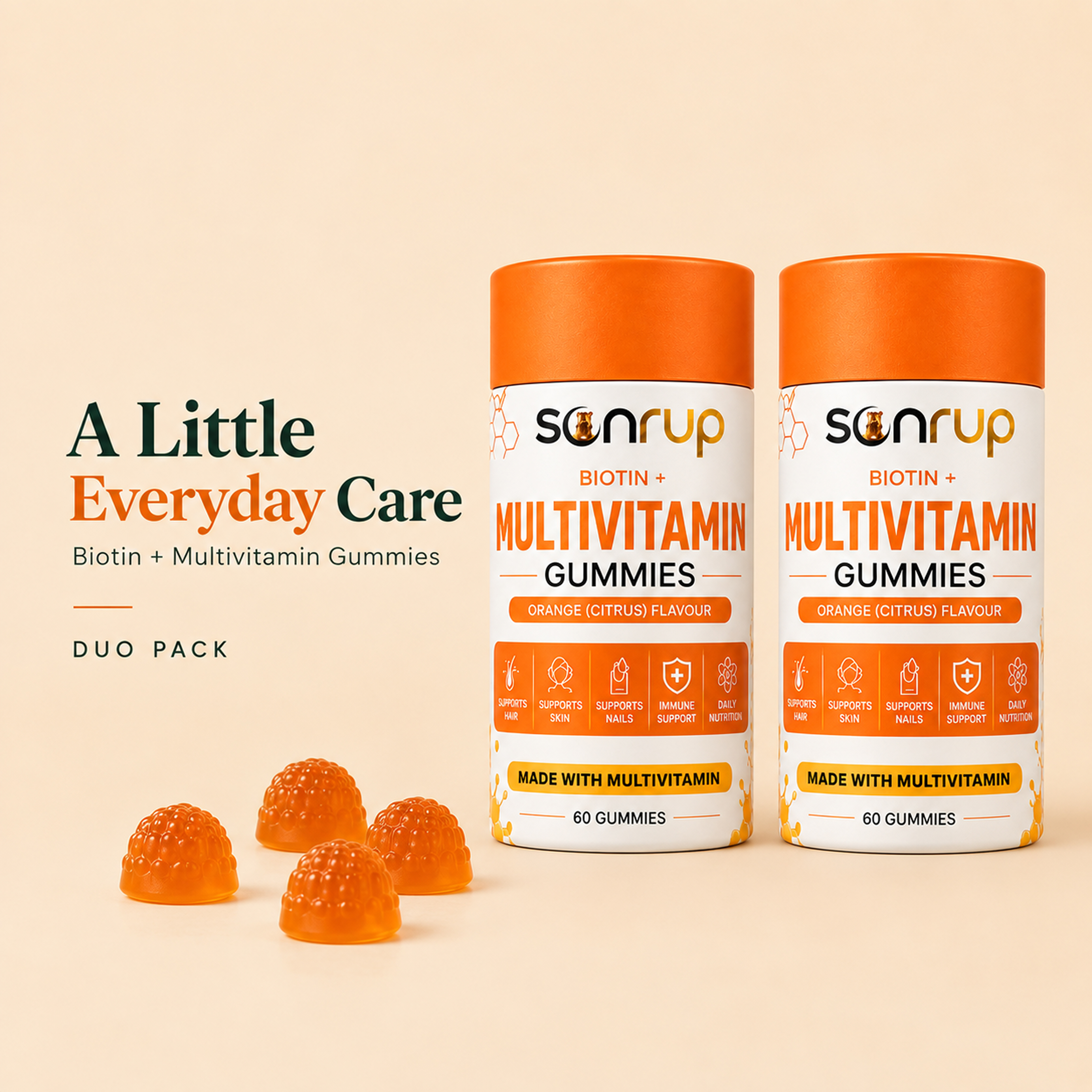 Biotin + Multivitamin Gummies Double Pack 3