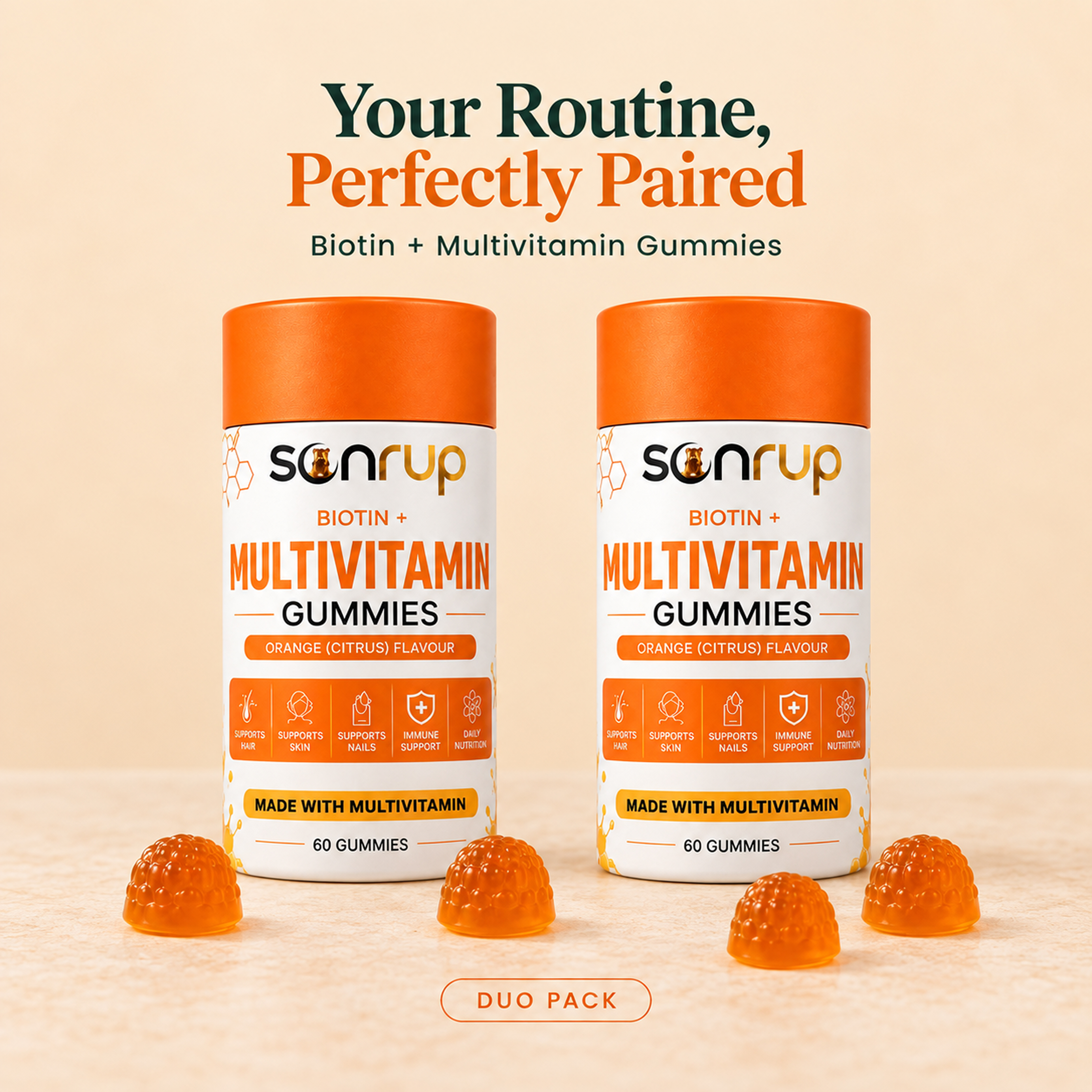 Biotin + Multivitamin Gummies Double Pack 4