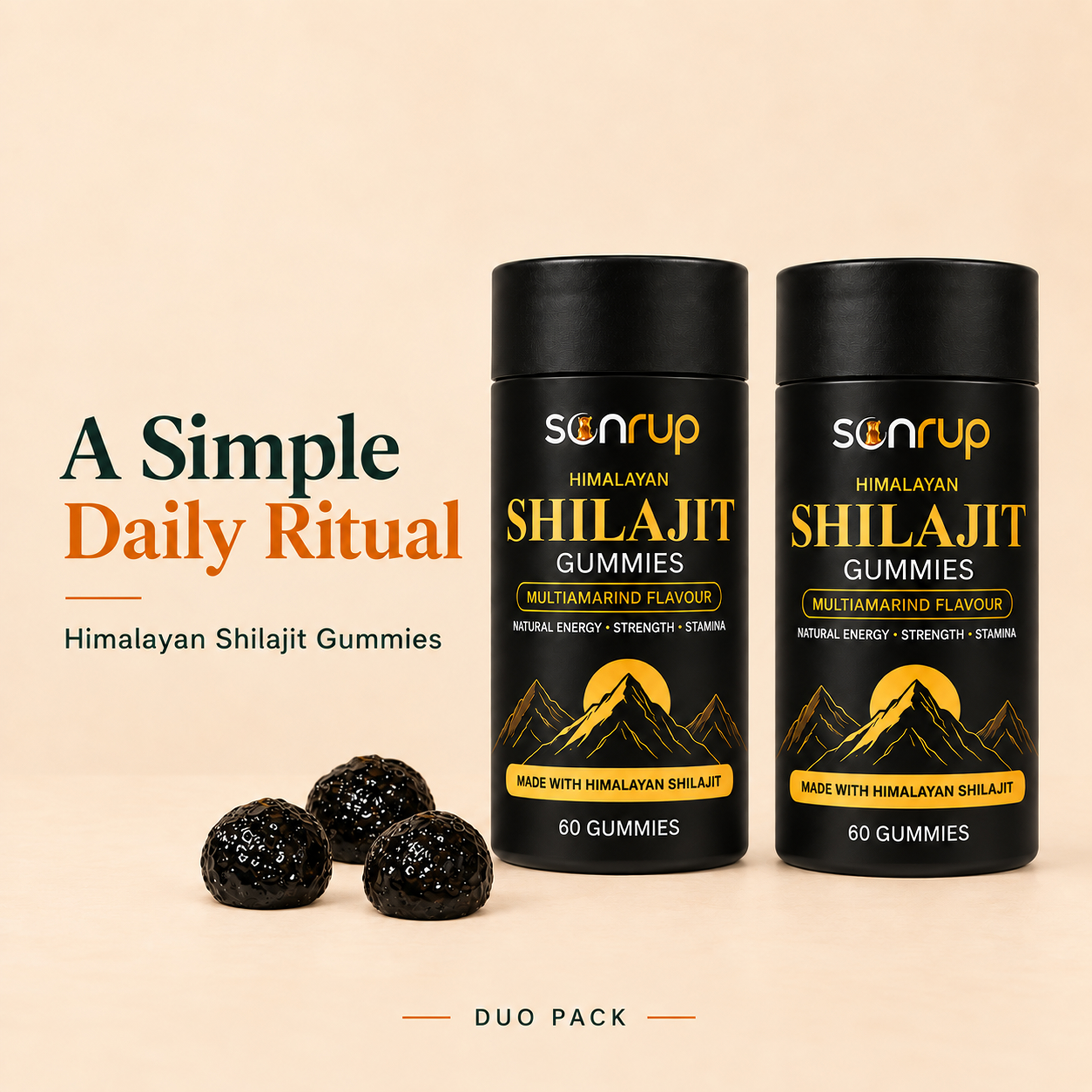 Himalayan Shilajit Gummies Double Pack 2